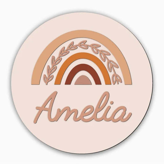 Rainbow MDF Name sign