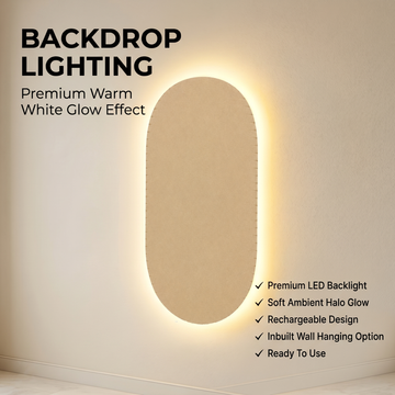 LED Backdrop Lighting MDF Base – Rechargeable  - 12x20 inch