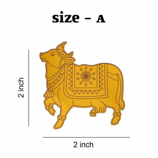 Pichwai Cow Golden Acrylic Cutout Pack of 6
