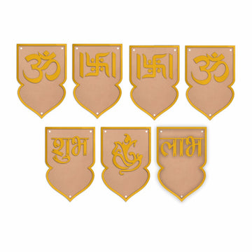 MDF Cutout for Hanging/Latkan/Toran - Pak of 7