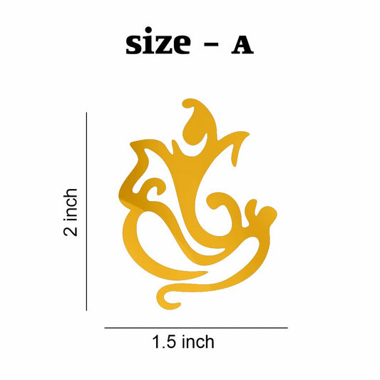 Ganesha Golden Acrylic Cutout Pack of 6