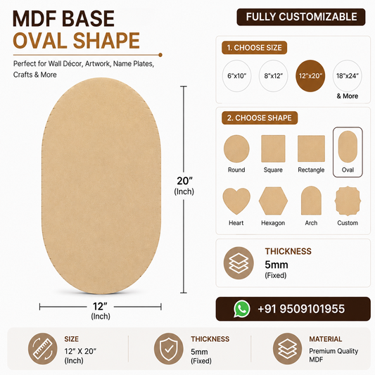 LED Backdrop Lighting MDF Base – Rechargeable  - 12x20 inch