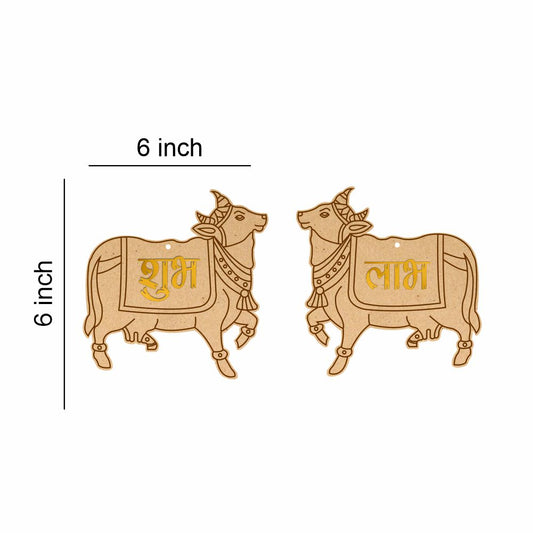 Shubh Labh MDF & Acrylic Toran Base Set -  Code-08