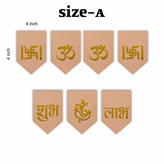 MDF Cutout for Hanging/Latkan/Toran - Pak of 7 (CODE-06)