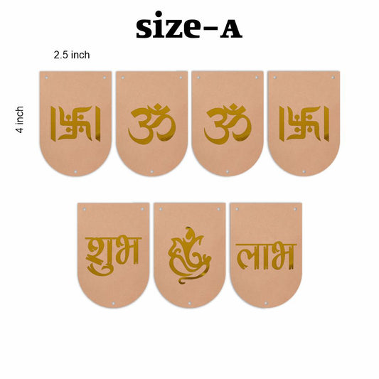 MDF Cutout for Hanging/Latkan/Toran - Pak of 7 (CODE-04)