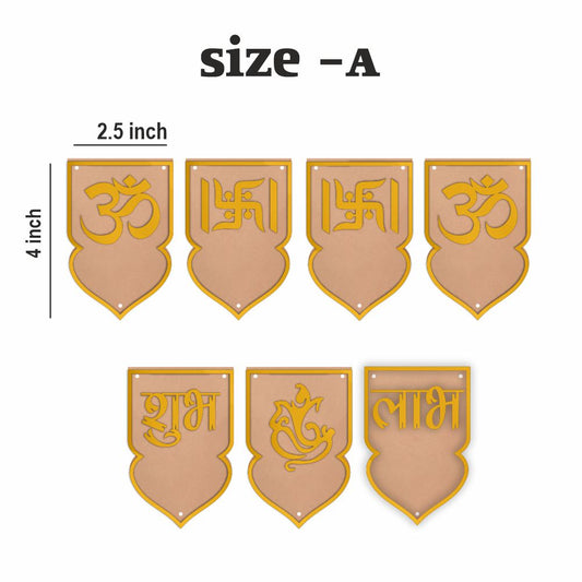 MDF Cutout for Hanging/Latkan/Toran - Pak of 7