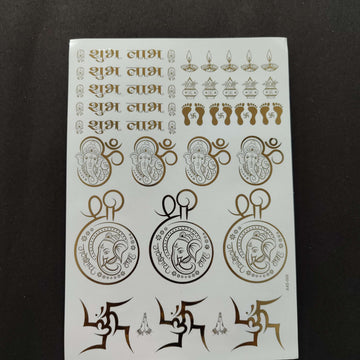 Resin Emboss Sticker Sheet A4 Size -68