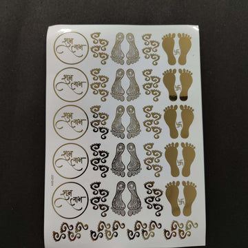 Resin Emboss Sticker Sheet A4 Size -57