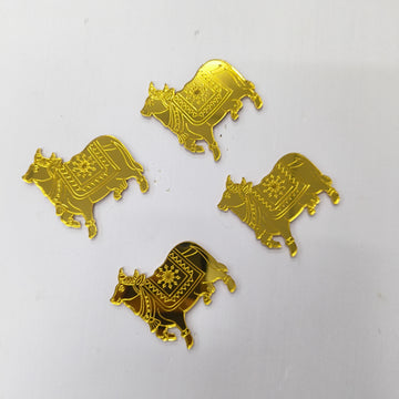 Pichwai Cow Golden Acrylic Cutout Pack of 6