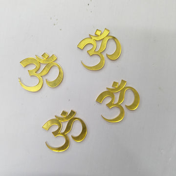 OM Golden Acrylic Cutout Pack of 6