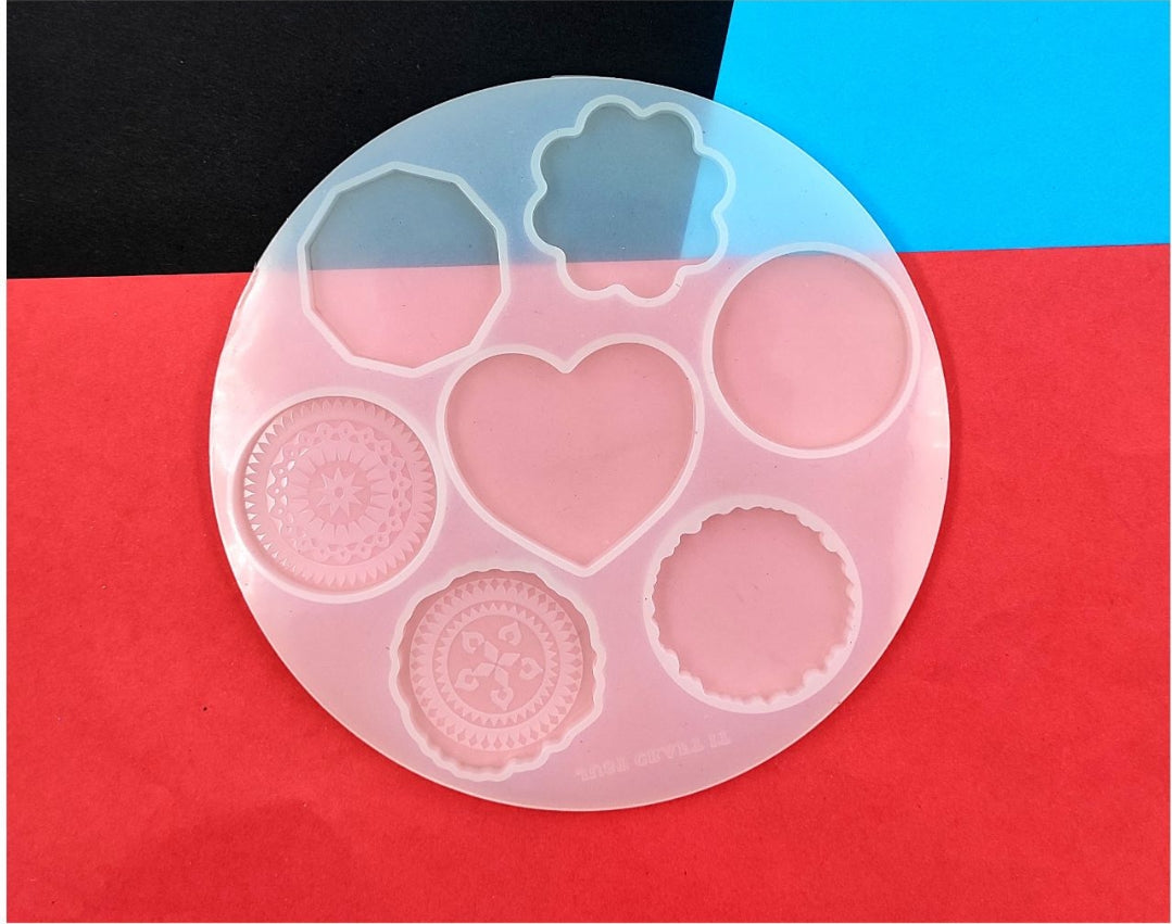 Pop Socket and Keychain Mold  (set of 7) [Imported]