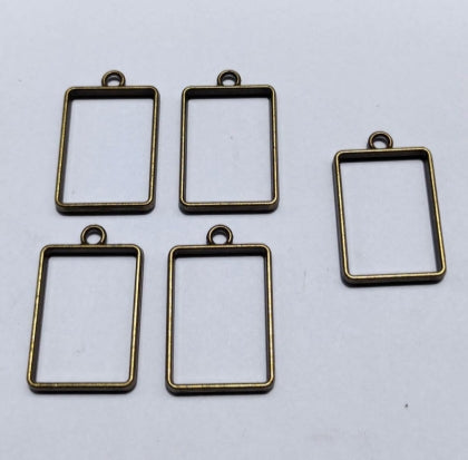 Antique Rectangular Open Bezzel (set of 5) -24
