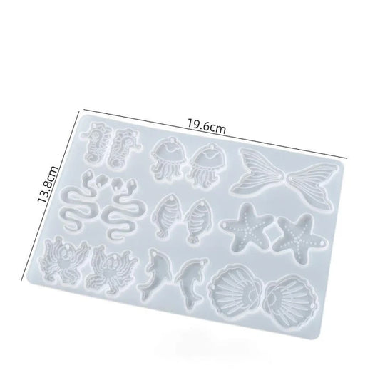 Ocean theme Jewellery Mold (18 in 1)  [Imported]