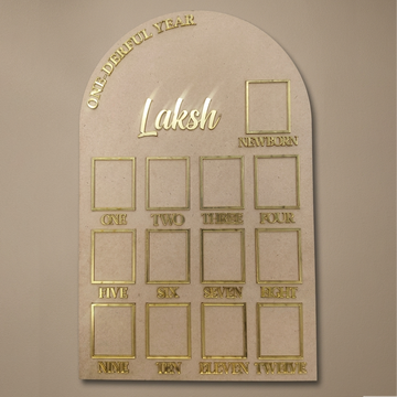 One Year Baby MDF & Acrylic Cutout