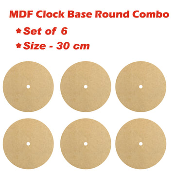 MDF Clock Base Pack of 6 Combo