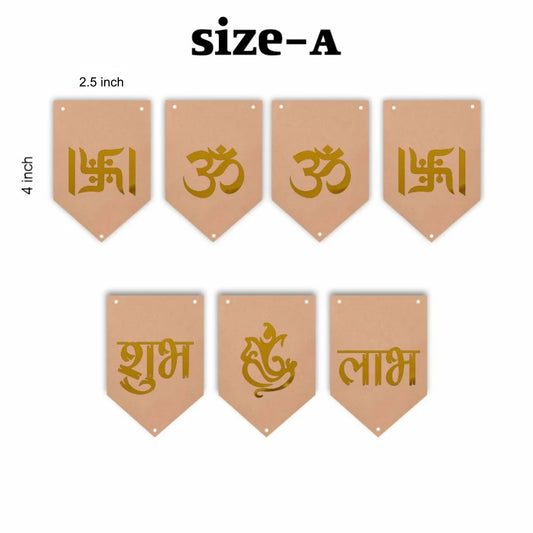 MDF Cutout for Hanging/Latkan/Toran - Pak of 7 (CODE-06)
