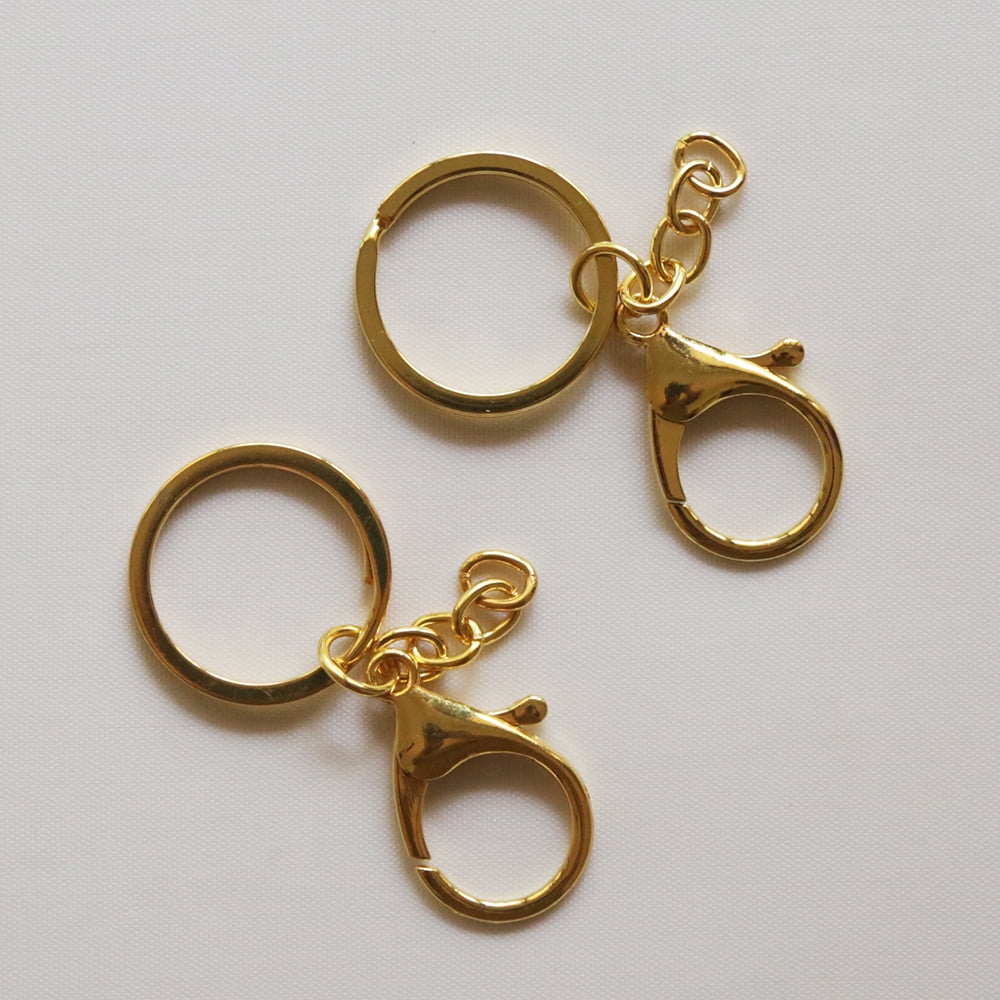 Metal Larger Lobster Clasps Extenion Chain Hooks for Keychain Key Rings Golden