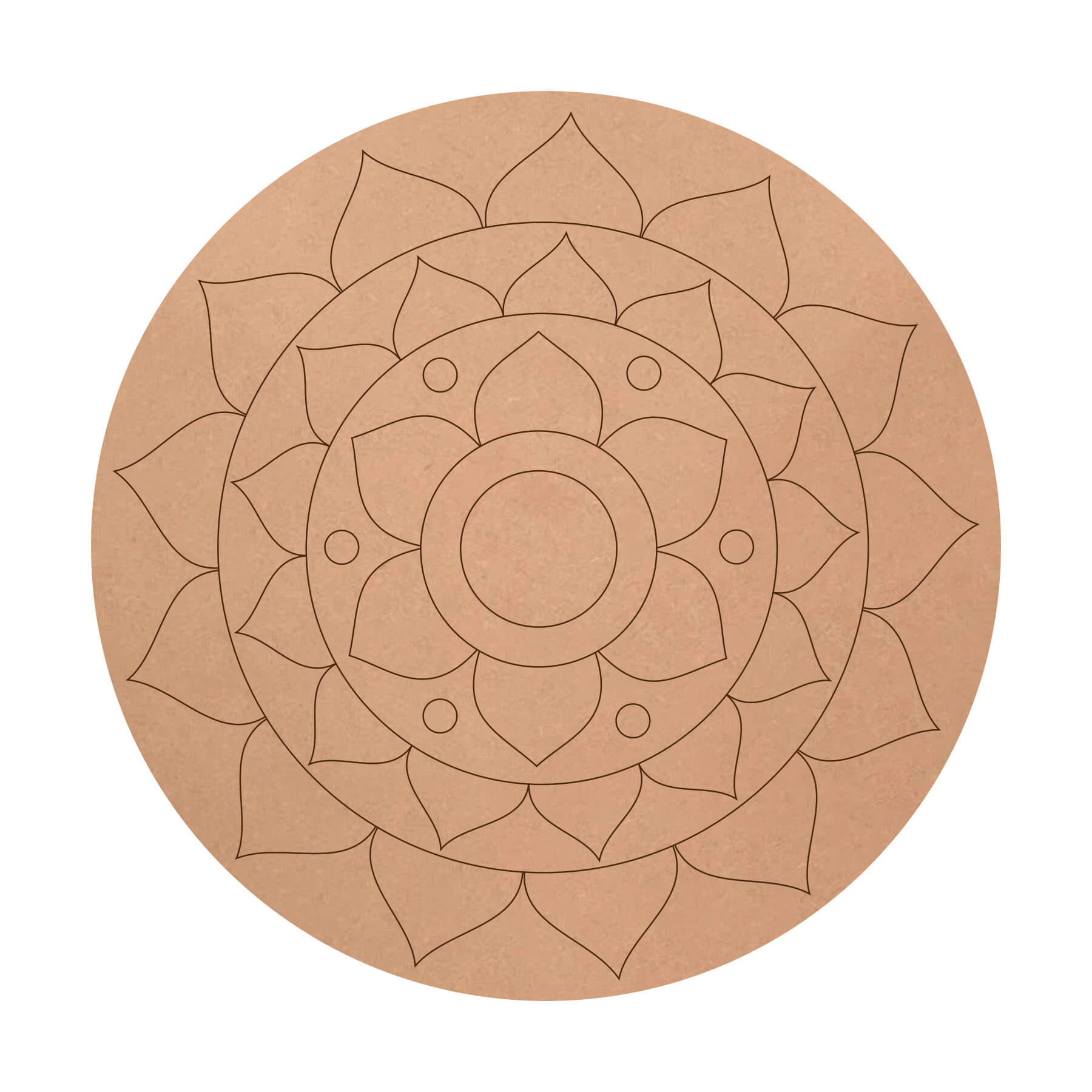 Pre Marked MDF Mandala (code -17)