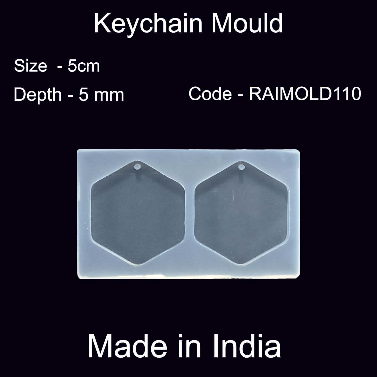 Hexagon Earring And Keychain Mold-RAIMOLD-110