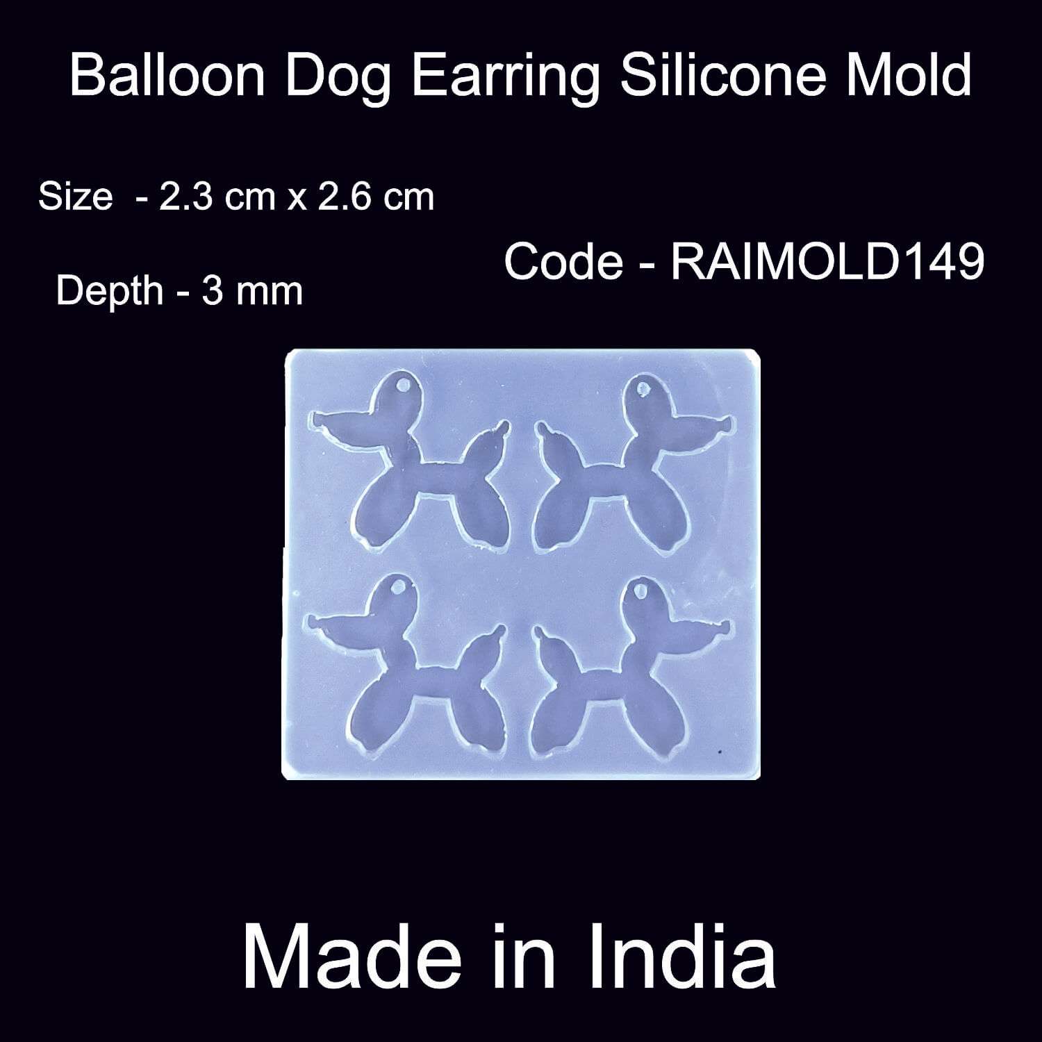 Balloon Dog Earring Mold-RAIMOLD-149