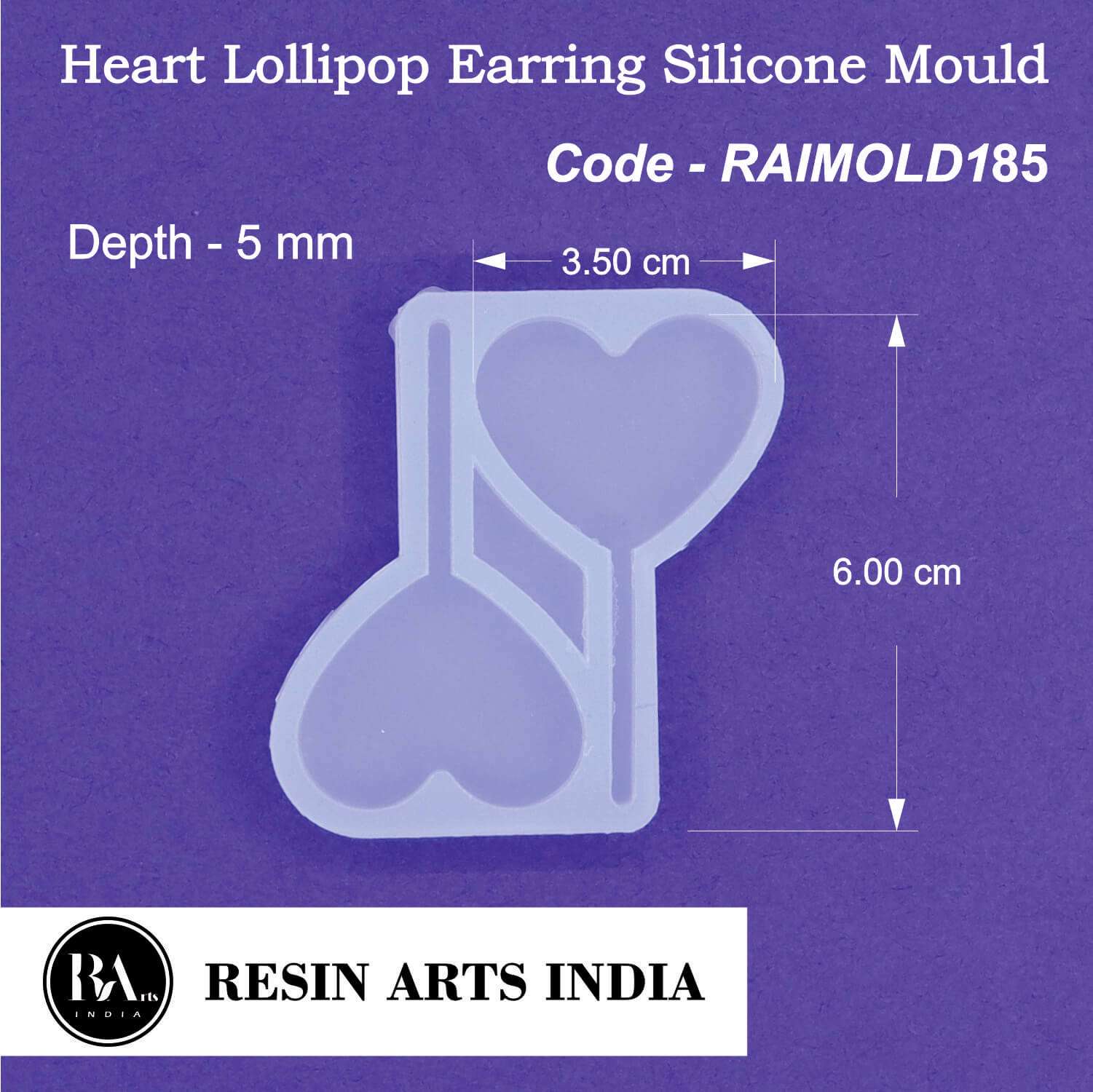 Heart Lollipop Earring Mold-RAIMOLD-185