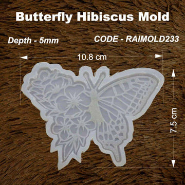 Butterfly Hibiscus Engraved Mold-RAIMOLD-233