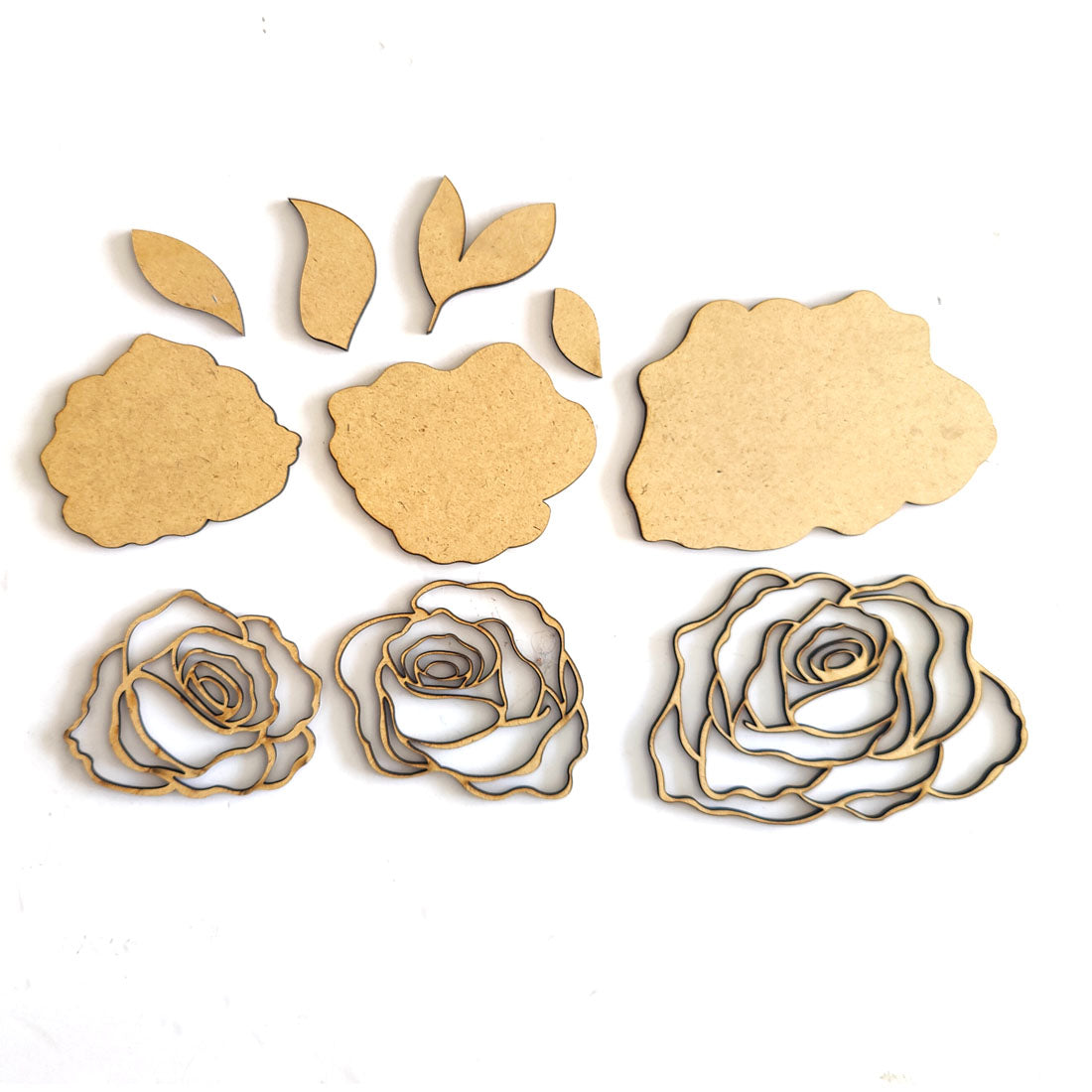 DIY Name Plate Flower Design MDF Cutout 02