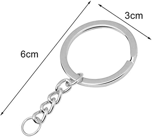 Silver Keychain Rings - set of 25 pcs