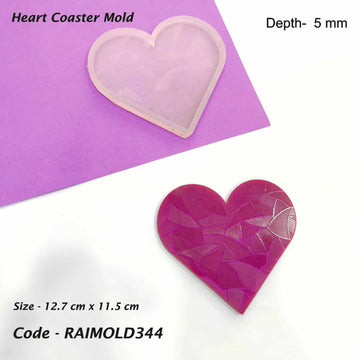 Heart Coaster Mold - RAIMOLD-344