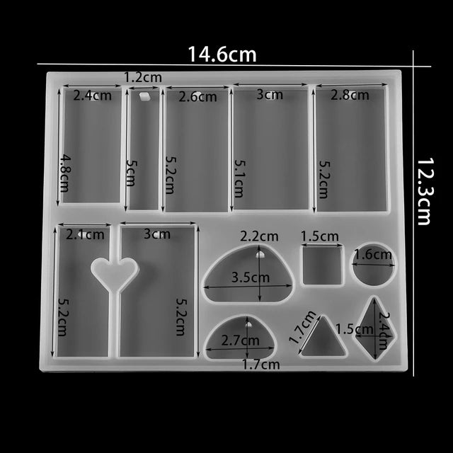 Keychain and  Pendent Mold (13 in 1) [IMPORTED]