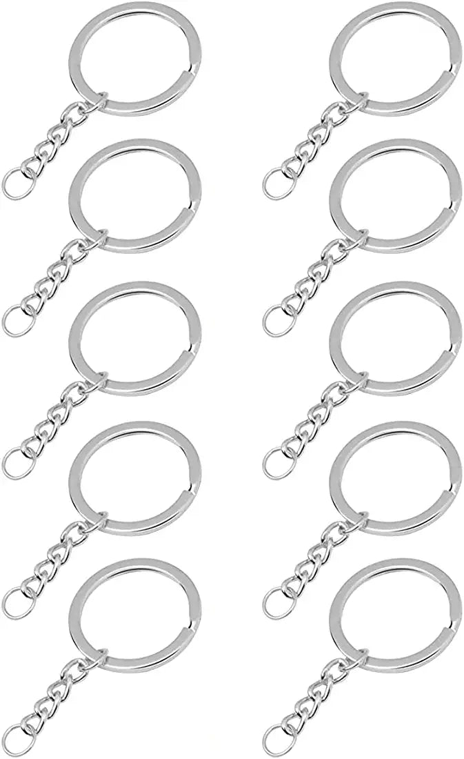 Silver Keychain Rings - set of 25 pcs