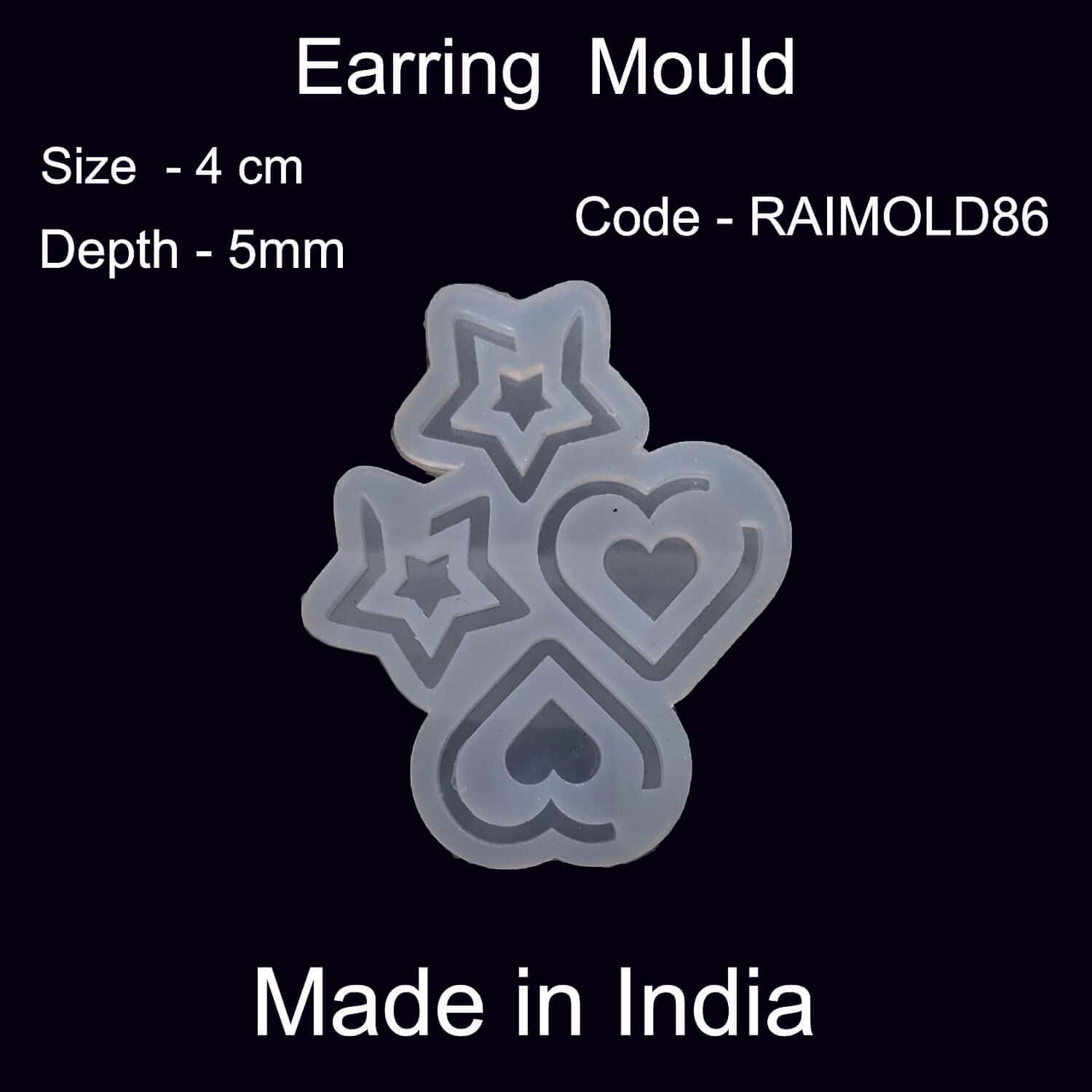 Satr and Heart Earring Mold-RAIMOLD-86