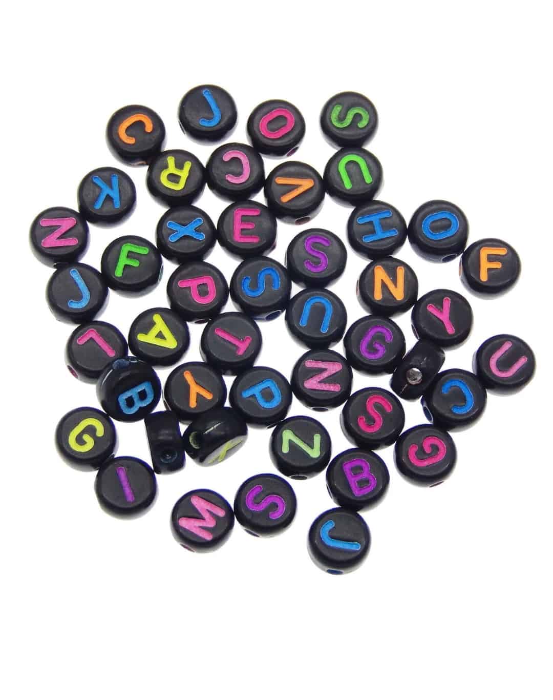 Alphabeads Black – 100 gram