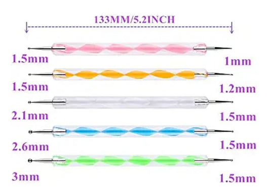 Embossing Acrylic Mandala Dotting Tool Plastic 5 Pcs Set