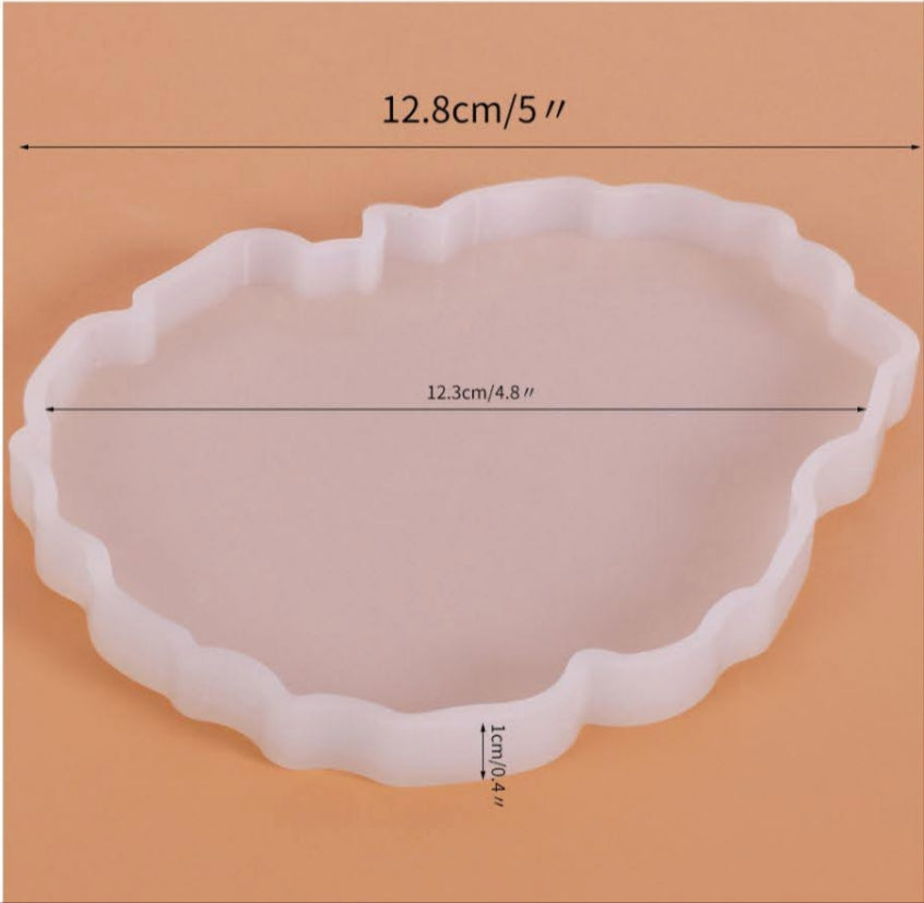 5 inch Oval Agate Coaster Mold [Imported]