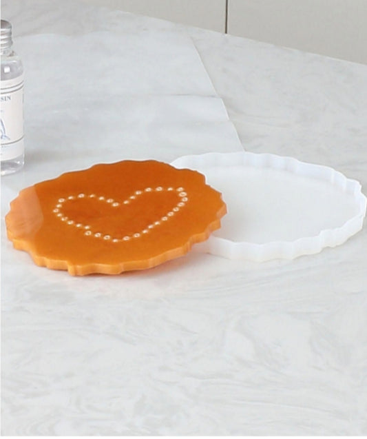 Agate Circle Coaster mold (5 inch)  [IMPORTED]