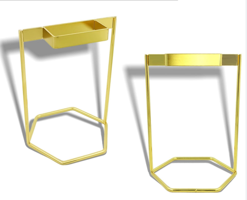 Pillar clock golden Metal Display Stand - 6.25 inch