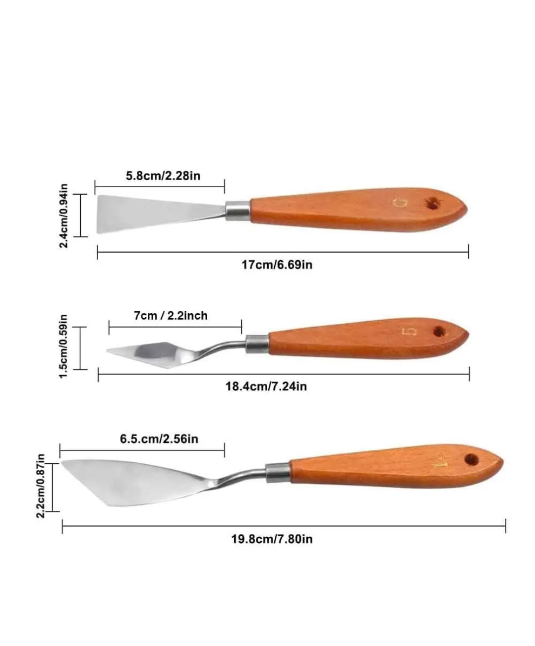 Palette Knief Set of 3 Pcs