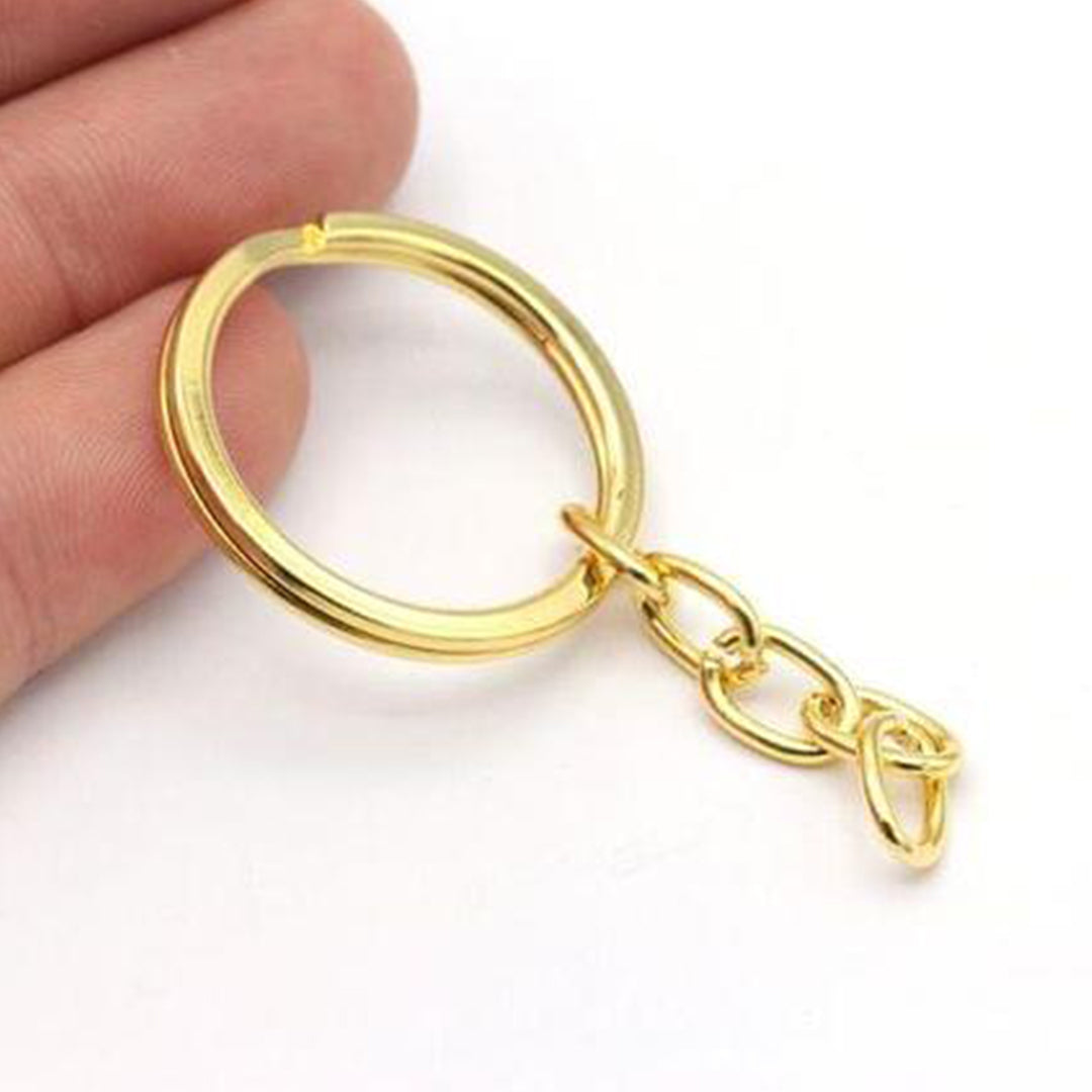 Gold Keychain Rings - set of 25 pcs
