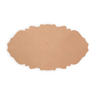 Oval Uneven Nameplate MDF Cutout